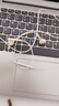联想（Lenovo）有线耳机 HIFI音质高解析音频带麦降噪直播k歌唱歌音乐运动半入耳式游戏电脑耳机3.5mm YF01米色 实拍图