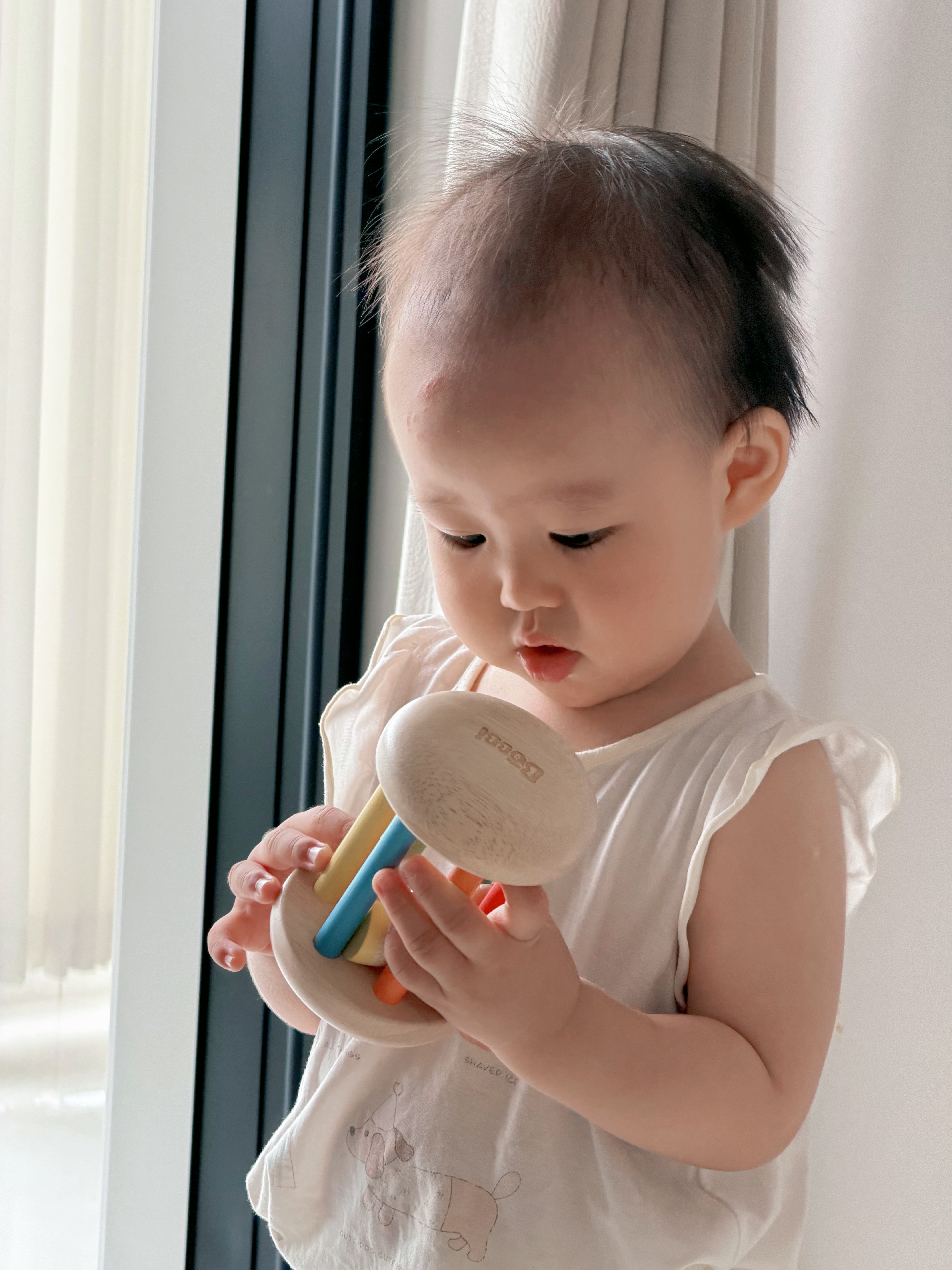 波比超人婴幼儿滚筒摇铃0到6个月新生宝宝抬头手抓训练早教益智玩具 实拍图
