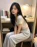 红蜻蜓旅游必备冰丝阔腿裤女夏薄款2026新款休闲裤子直筒抽绳速干裤长裤 浅灰色 长裤 L 【110-120斤】 实拍图