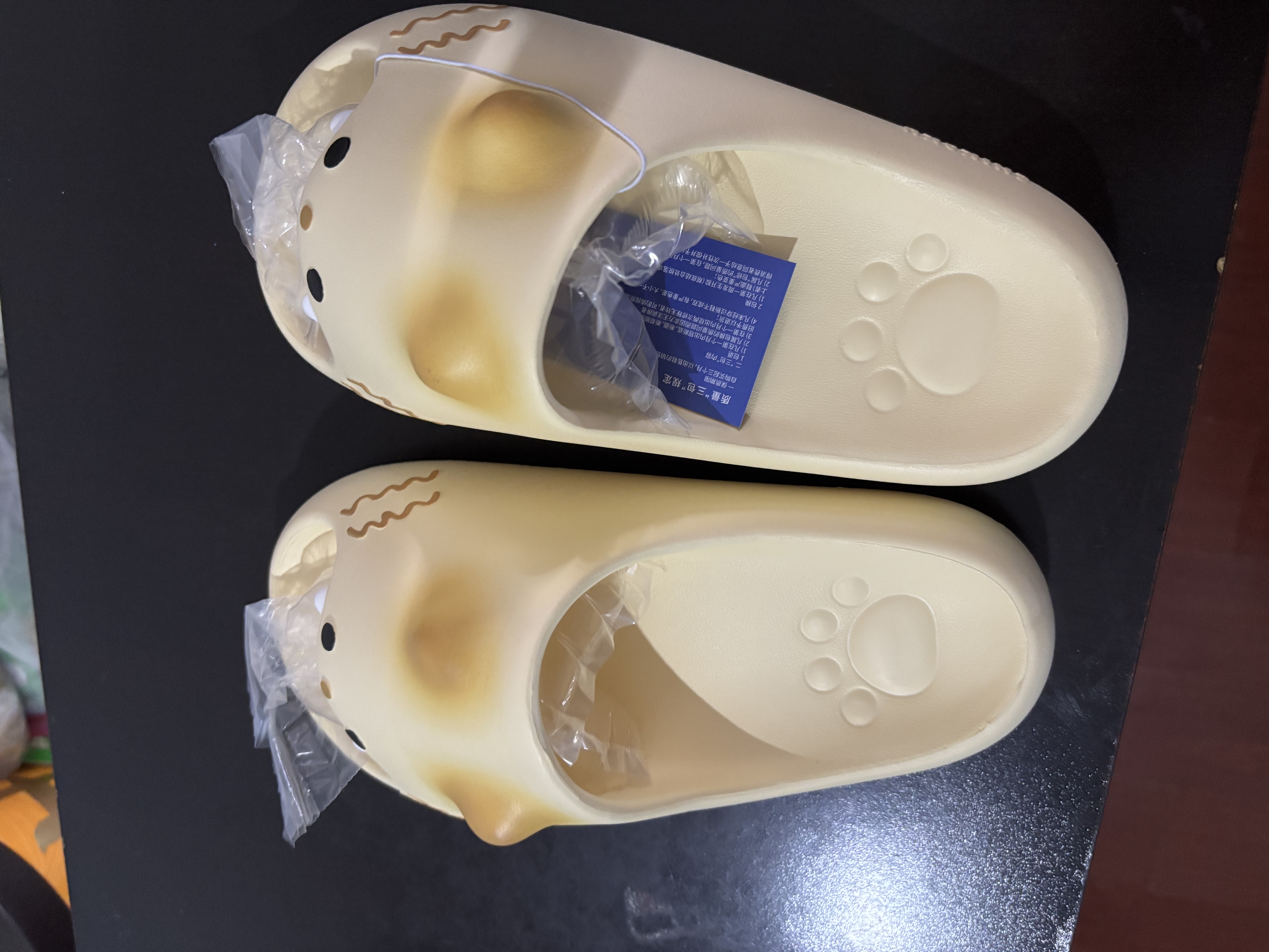 chikoku可爱卡通小猫爪拖鞋女夏季新款厚底居家防滑eva情侣凉拖鞋男夏 实拍图