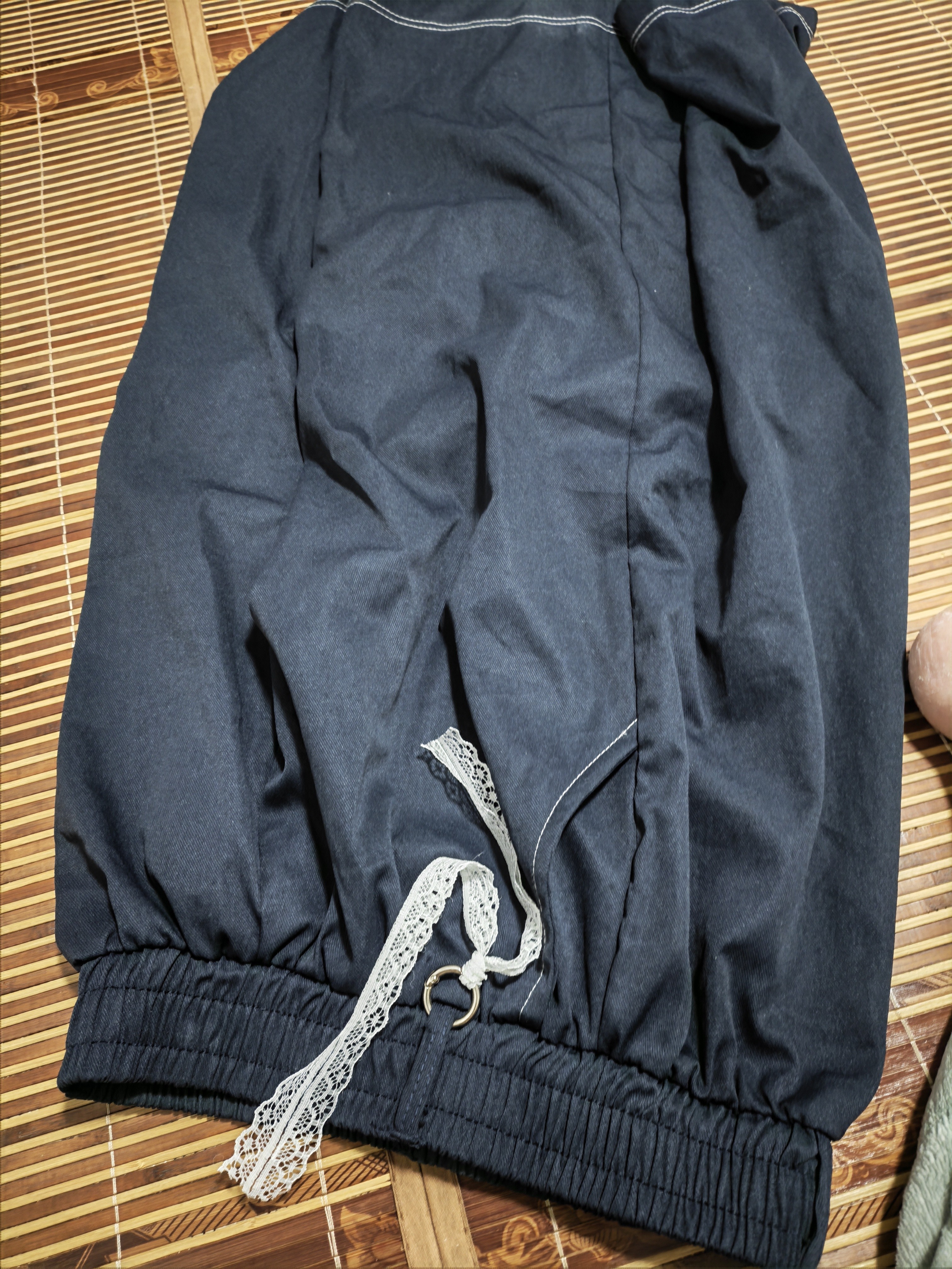 皮尔卡丹（pierre cardin）阔腿天丝牛l仔裙裤女夏季薄款大码高腰宽松冰丝直筒七分裤阔腿裤 藏青色【裙裤/有口袋】 L 110-120斤 实拍图