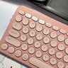 罗技（Logitech）时尚系列K390无线蓝牙键盘 超薄便携  K380升级版 粉色 79键 实拍图