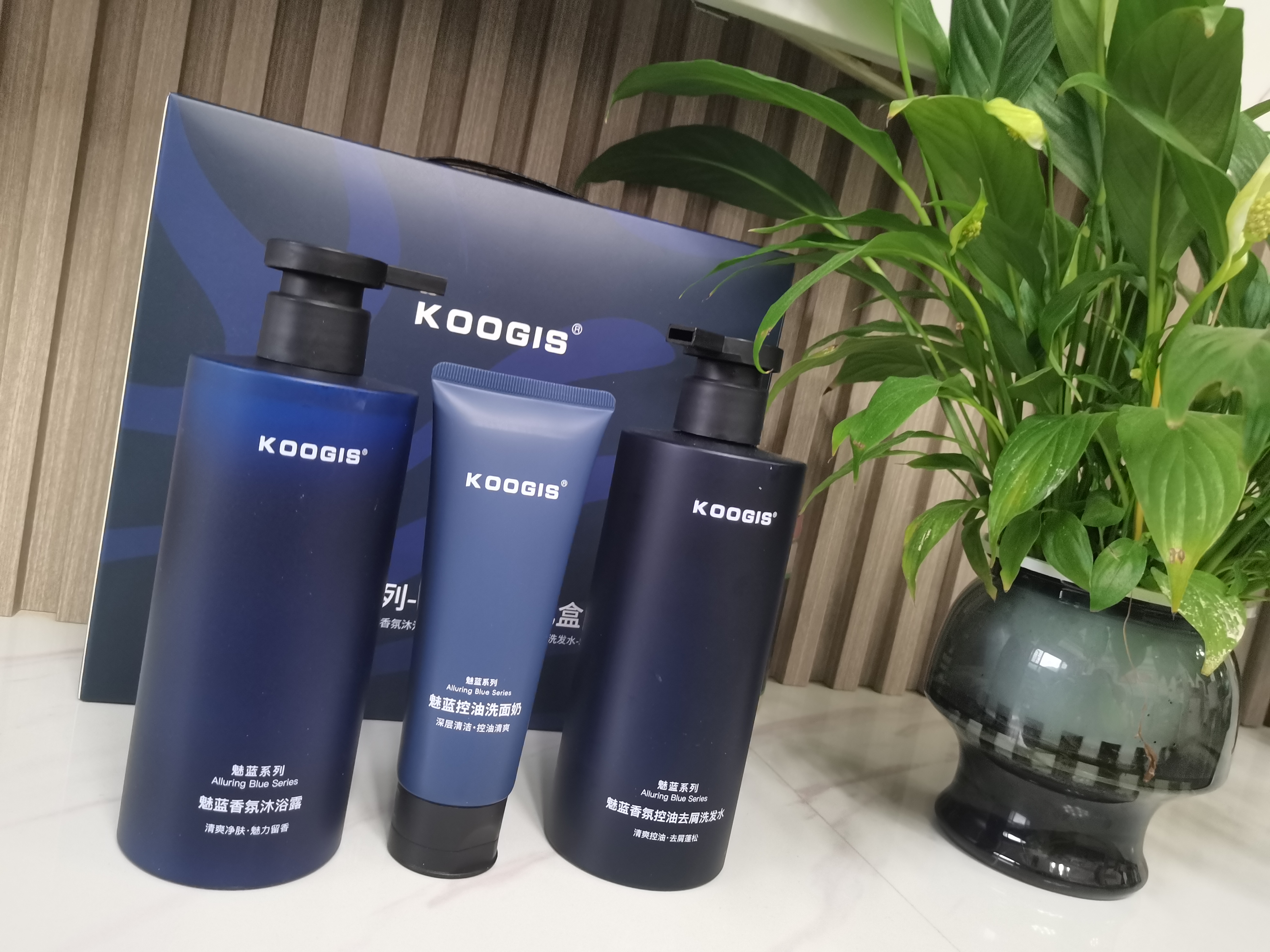 KOOGIS魅蓝沐浴露沐浴露男士持久留香洗发水洁面洗护沐浴三件套装三合一 实拍图