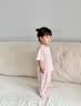ELLE BABY宝宝睡衣儿童夏款优可丝女童家居服男童短袖空调服 奶油粉 100 实拍图