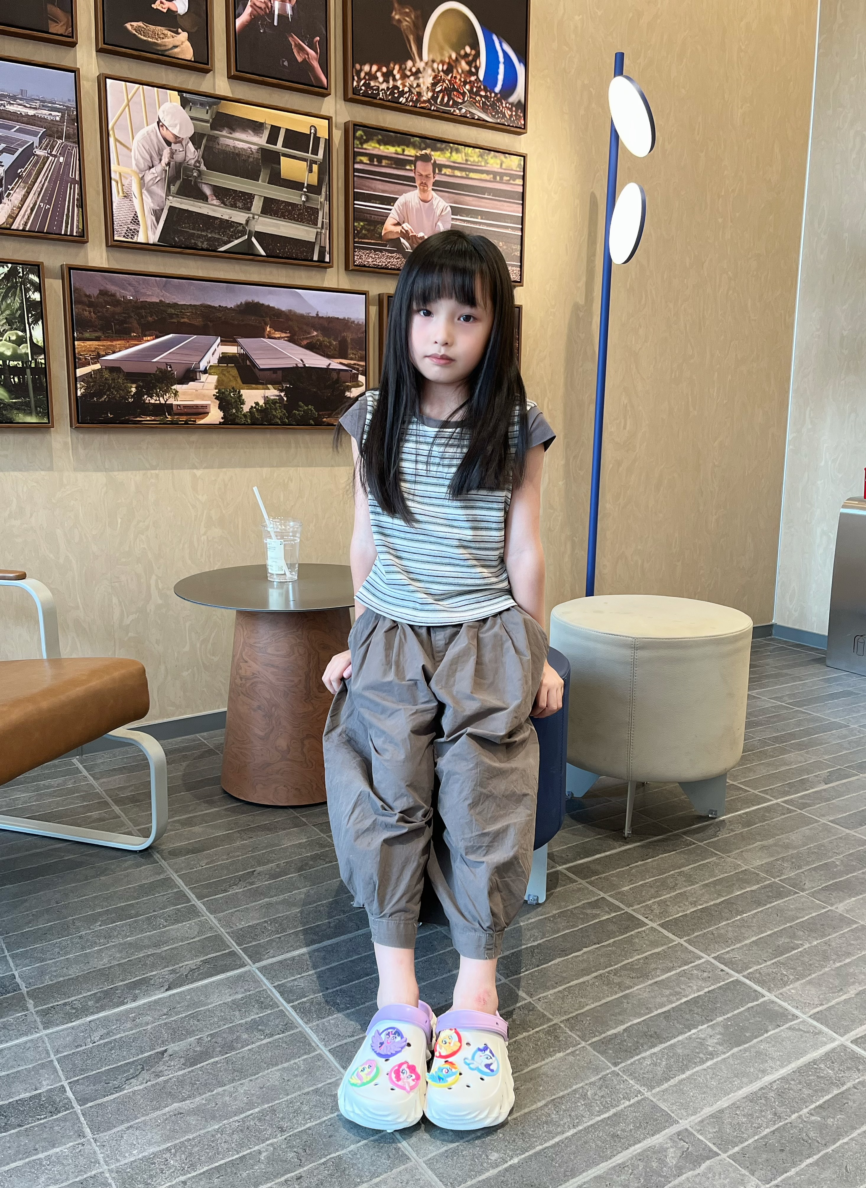 小马宝莉儿童拖鞋女童凉拖鞋室内外防滑沙滩拖鞋软底洞洞鞋 圆标紫34-35码 实拍图