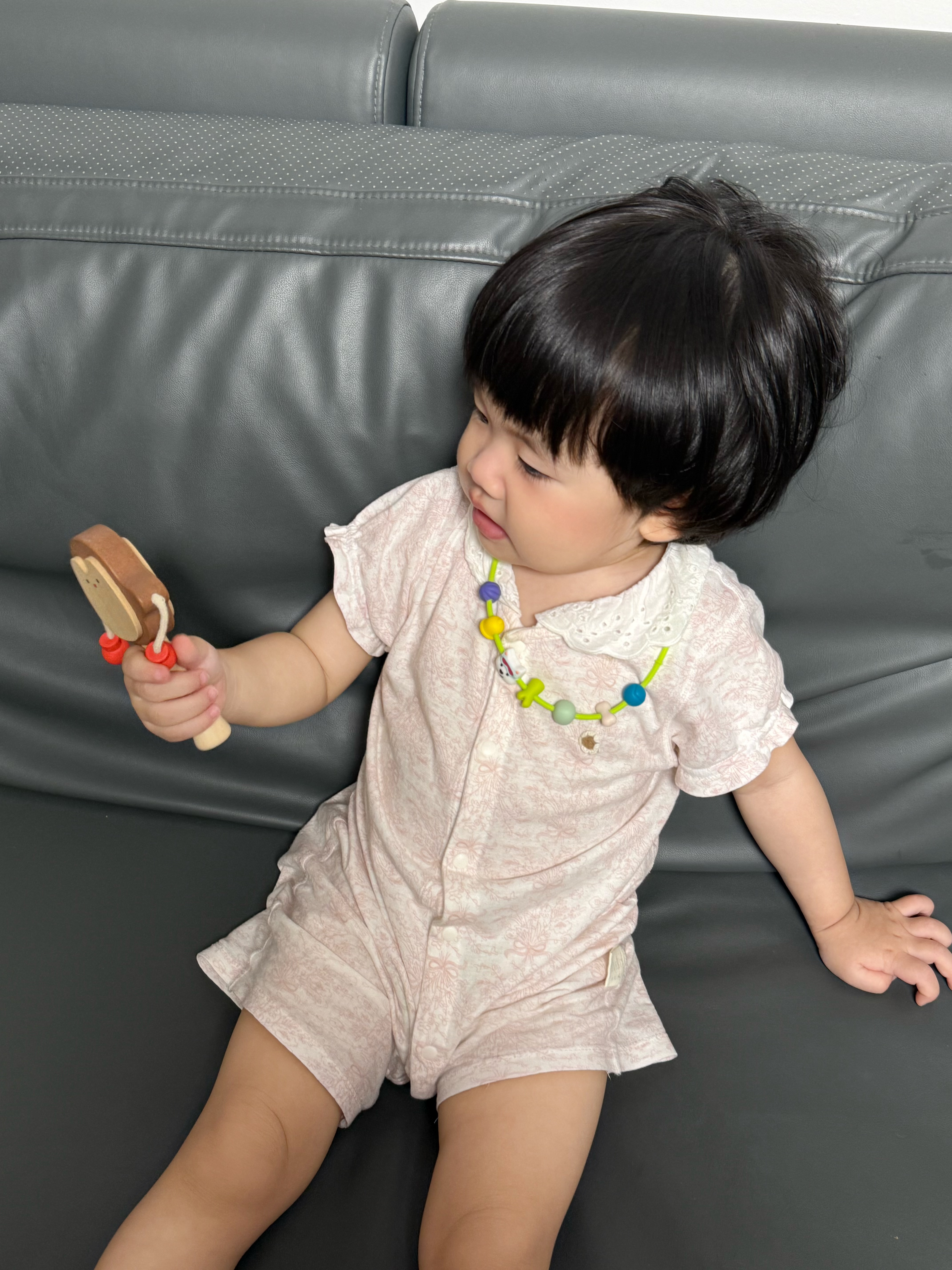 波比超人拨浪鼓婴儿可啃咬新生儿宝宝0到6个月木质手摇鼓摇铃早教益智玩具 实拍图