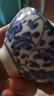 青花斗笠茶杯陶瓷大号主人瓷器功夫茶盏个人家用单茶杯子 （花色随机)80ml1只 实拍图