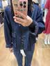 优衣库休闲短茄克女装男装/巴恩风外套夹克483807 484664 484664/69 藏青色(牛仔色) M 实拍图