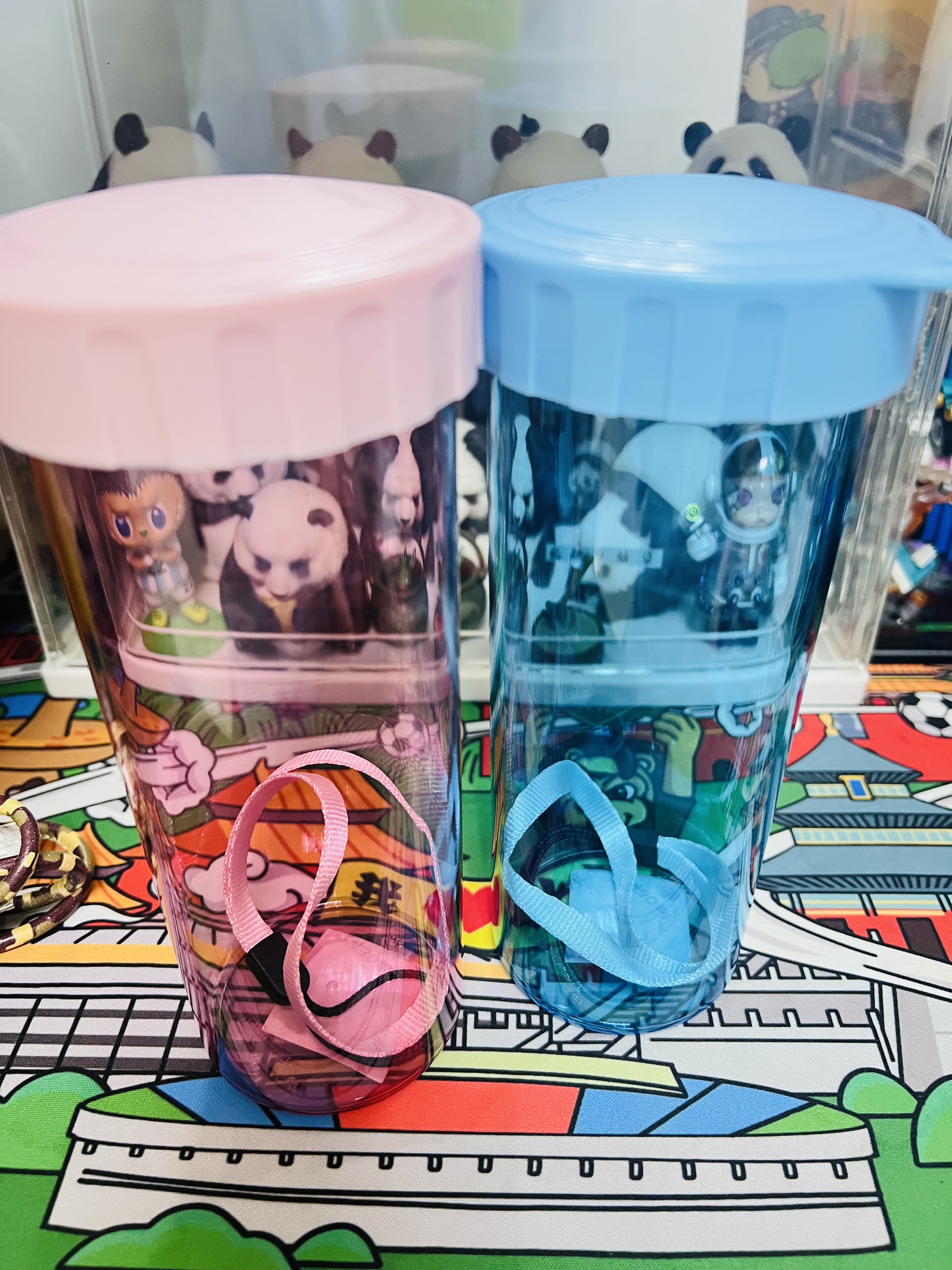 特百惠（Tupperware）莹彩430ml塑料杯男女士学生运动水杯子大容量泡茶杯 晴天蓝 实拍图