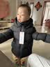 保姆鹅 儿童羽绒服宝宝短款加厚白鸭绒外套男童女童保暖防风冬[NG2637] 黑 110 实拍图