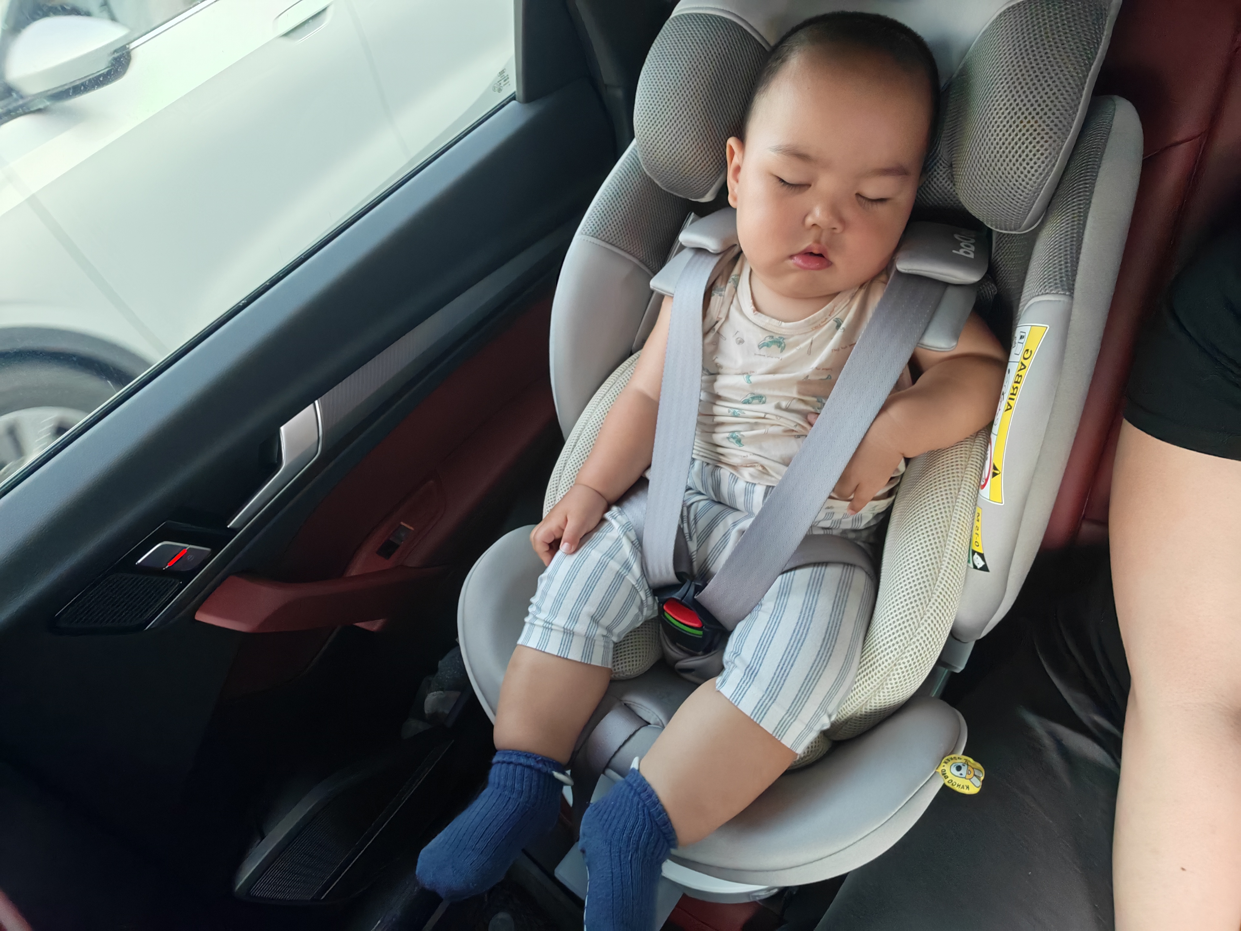 袋鼠爸爸（EURO KIDS）安全座椅0-12岁360度旋转新生儿车载座椅新国标星途Air海鸥灰 实拍图