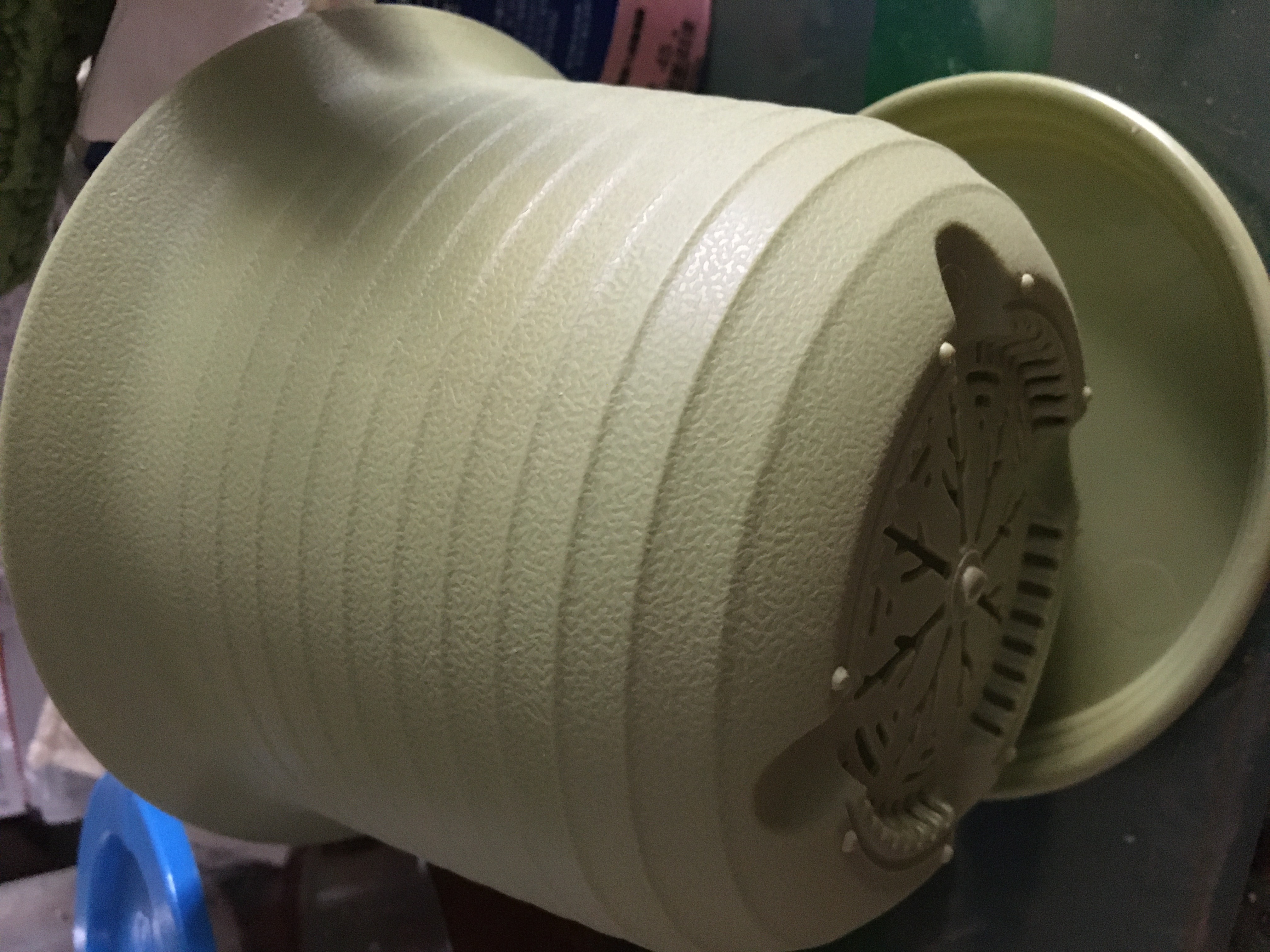 爱美花盆无异味树脂花盆仿陶瓷矮胖大号多肉加仑塑料透气花盆家用加厚耐用 155号苹果绿 1个装（送托盘） 实拍图