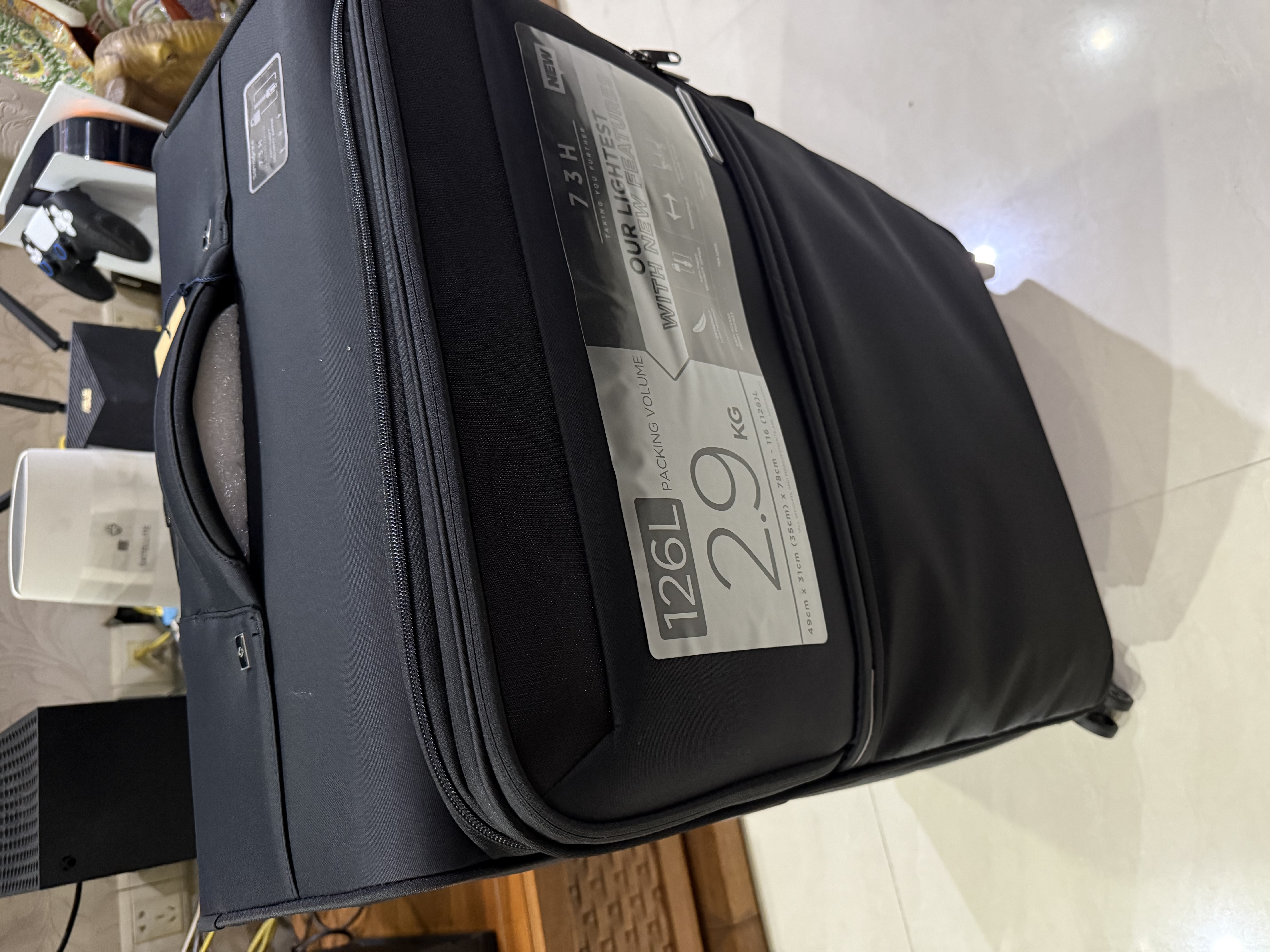 新秀丽超轻行李箱前开口软箱布箱子时尚商务旅行出差大容量HQ2 黑色【全球10年质保】 29英寸 |可扩展|净重2.97Kg 实拍图