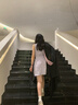 UR春季新款女摩登气质褶皱收腰显瘦无袖连衣裙UYY750030 淡紫 S 实拍图