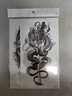 优家（UPLUS）黑白纹身贴4张男士花臂手臂小腿刺青持久防水耐磨仿真贴纸 实拍图