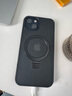 挚卫士【磁吸支架二合一】适用苹果15promax手机壳 iPhone15promax保护套 磁吸超薄防摔亲肤磨砂 石墨黑 实拍图