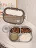 悦居逸品 饭盒 316L不锈钢餐盒可微波炉饭盒上班族学生1.5L 配筷勺+保温袋 实拍图