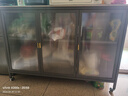 四季沐歌（MICOE）厨房用具置物架落地岩板餐边收纳柜碗柜家用橱柜微波炉烤箱储物柜 加厚岩板【灰-三开门120*42】 实拍图