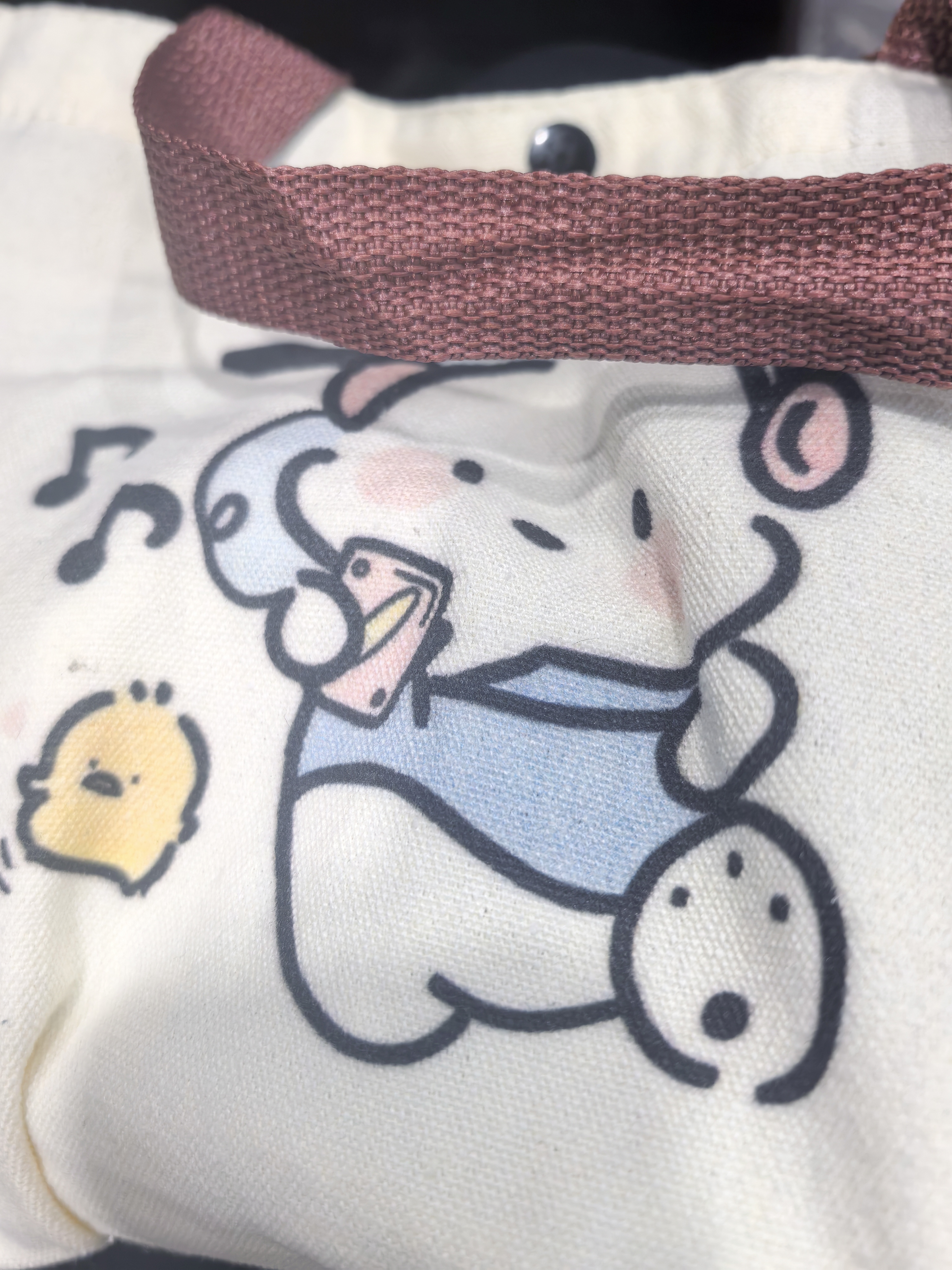 户外旅行帆布包女学生大容量帆布包单肩包便当包卡通手提包妈咪包 帆布包【随机两个】 实拍图