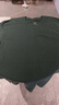立蒙（LIMENG）男女装素色180g全棉短袖t恤圆领宽松体恤打底衫 墨绿 3XL 实拍图