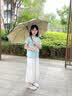 七麦麦三折晴雨伞儿童伞学生伞安全圆角太阳伞遮阳伞防晒伞男女孩雨伞蓝 实拍图