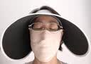 蕉下（beneunder）灯罩帽大帽檐遮阳帽女黑胶防晒帽全脸遮阳空顶帽太阳帽BM563 实拍图