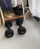 Keep哑铃男女健身家用彩色浸塑环保手铃亚铃肌肉训练墨灰色5kg*2 实拍图