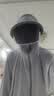 蕉下皇后防晒衣女2025夏季新款防晒面罩遮脸防紫外线透气短款披肩防晒服 可拆卸面罩-浅灰色 均码 适合80-165斤 女士凉感宽松女款 实拍图