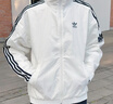 adidas通勤百搭经典休闲运动连帽夹克外套男女春夏阿迪达斯三叶草 亮白   XL 实拍图