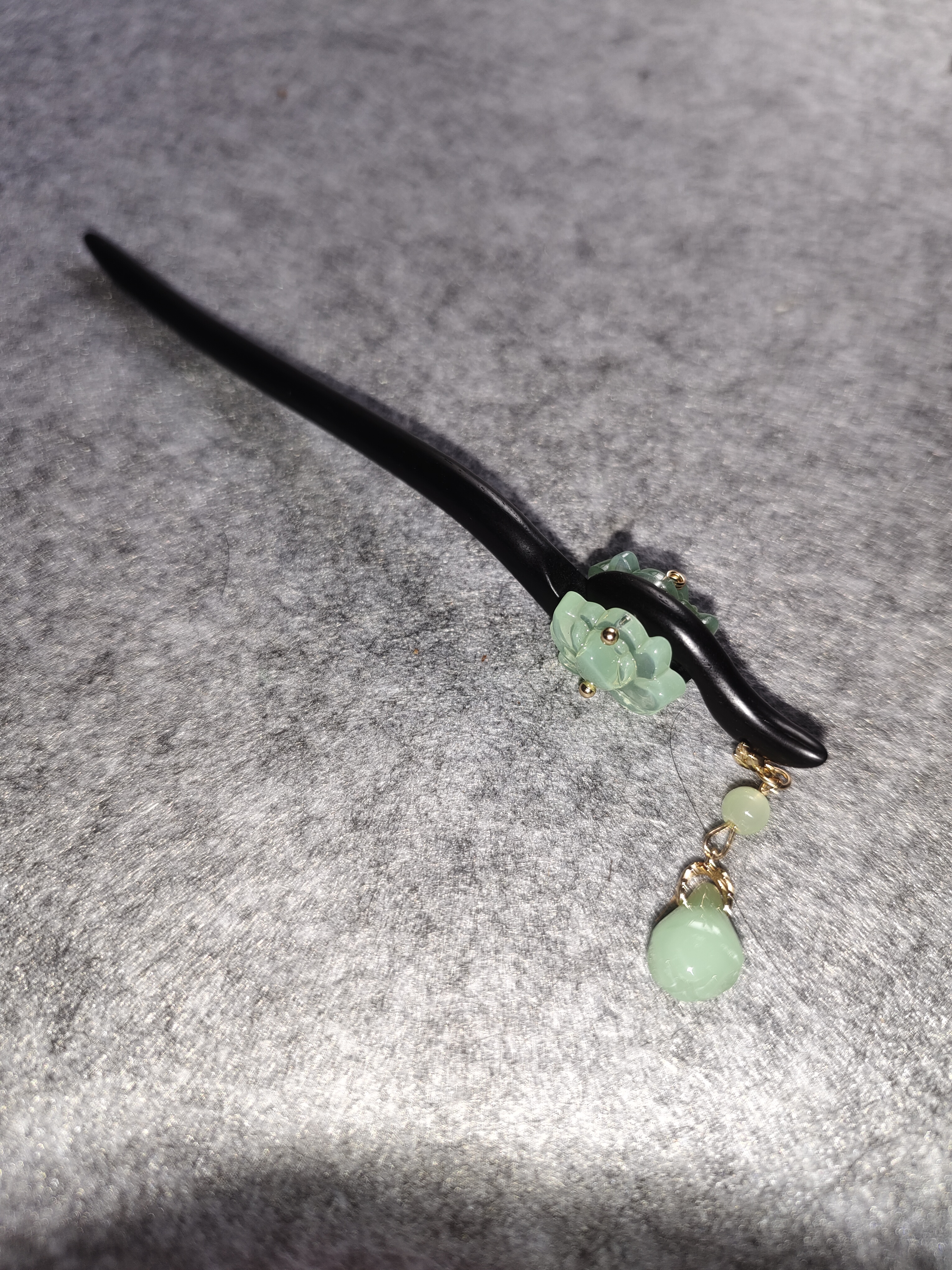 追师花朵流苏发簪女新中式古风黑檀木高级感日常簪子生日礼物 实拍图