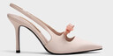 CHARLES&KEITH缎面蝴蝶结尖头高跟凉鞋女生日礼物送女友CK1-60361556 Light Pink浅粉色 38 实拍图