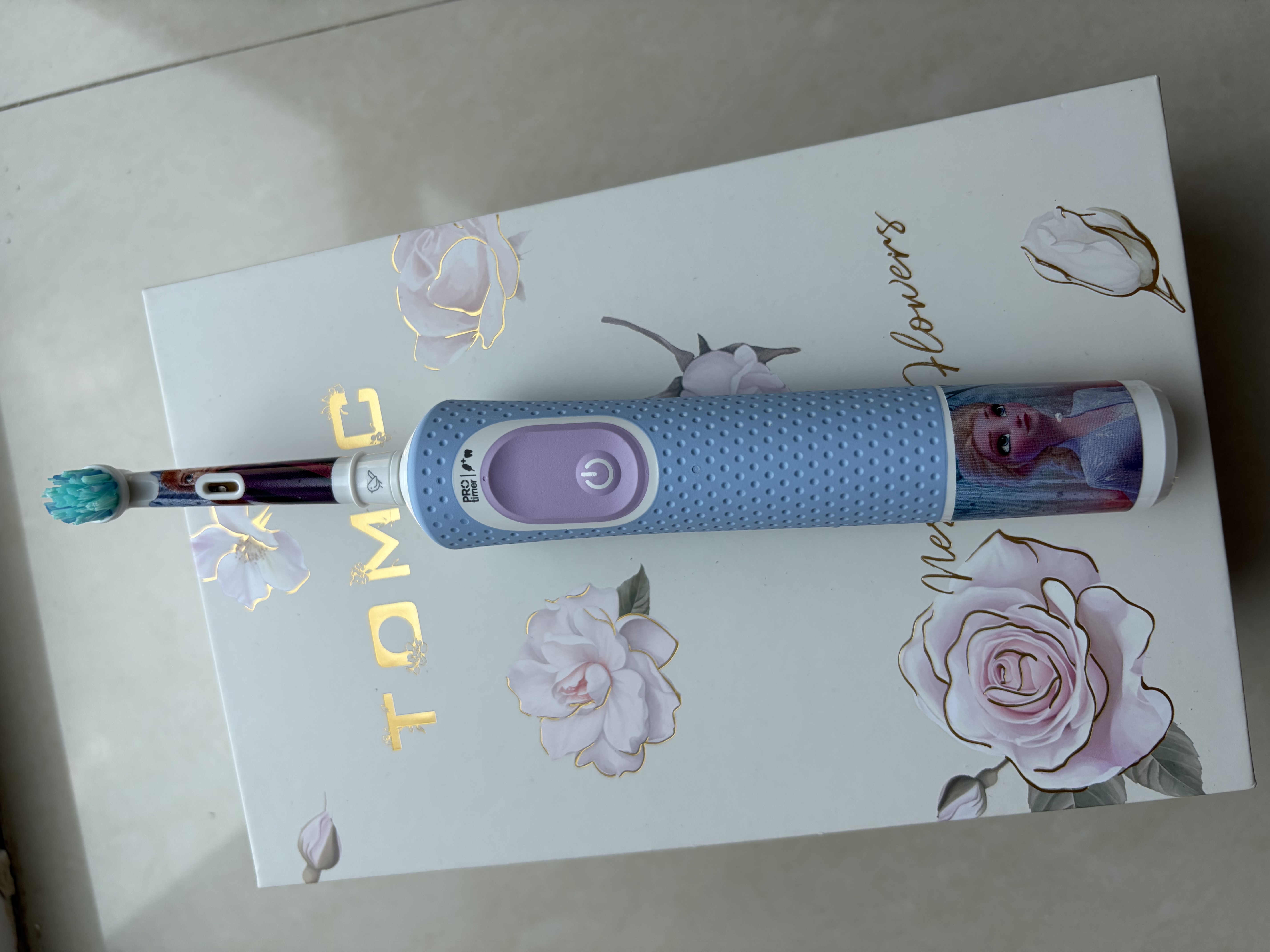 欧乐B（Oral-B）欧洲进口儿童电动牙刷冰雪奇缘款 实拍图