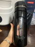 恩尔美（nRMEi）水杯男士大容量茶杯便携车载办公防摔耐高温茶水分离泡茶玻璃杯子 商务黑750ml【茶水分离+提绳】 实拍图