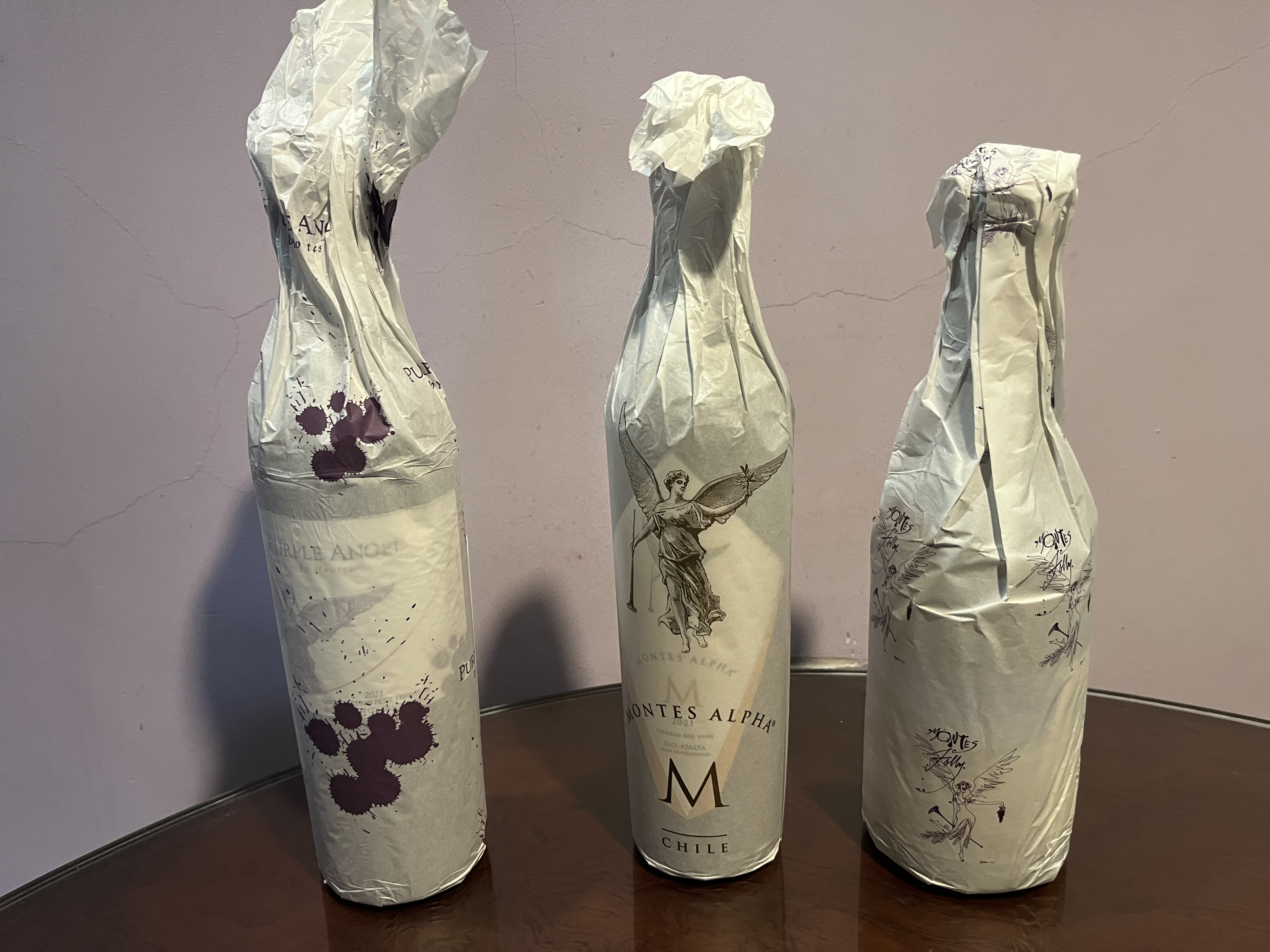 蒙特斯官旗 智利原瓶进口红酒 中秋礼品 蒙特斯三剑客红葡萄酒750ml 紫天使+富乐+欧法M 3支装 实拍图