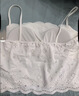 ubras刘雯同款小雏菊吊带背心女夏季薄款带胸垫蕾丝内衣女新款上衣 本白色【一字领】 S （A-C杯） 实拍图