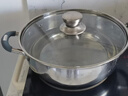 美厨（MAXCOOK）304不锈钢火锅26cm 汤锅电磁炉火锅复底带盖 送一对火锅勺MH-26 实拍图