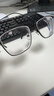 依视路（ESSILOR） 钻晶系列高清耐磨防蓝光近视超薄镜片专业配度数眼镜架男女镜框 钛+金属-全框-4021BK-黑色 镜框+依视路膜岩高清1.60现片 实拍图