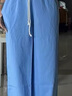 优衣库麻混纺舒适长裤常规款女装条纹休闲裤裤子26春夏新款483903 01 乳白色 M 实拍图