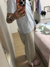 优衣库竹节纱V领T恤/短袖女装纯棉打底休闲百搭26春夏新款483460 483460/60浅蓝色 M 实拍图