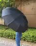 QCSK德国全自动雨伞加大加厚加固晴雨两用男女通用折叠 【玄墨黑】抗风黑胶防晒 UPF50+ 【144根合金玻纤骨|双人加大加固|晴雨两用】 实拍图