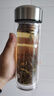 京东京造双层加厚玻璃杯 无铅高硼硅带茶隔水杯304茶隔泡茶杯男士360mL 实拍图