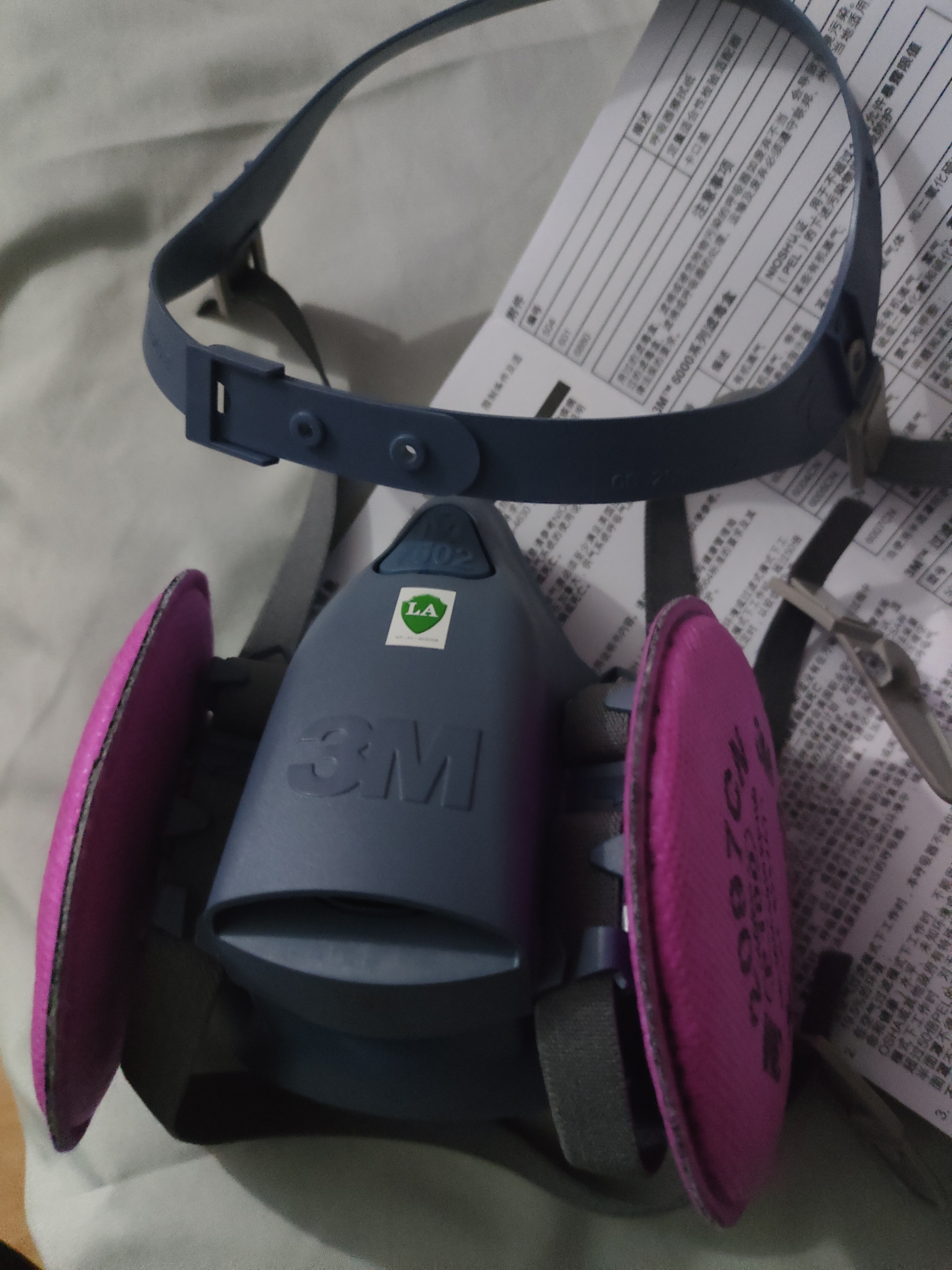 3M7502硅胶防尘面具口罩防工业粉尘过滤各类颗粒物及有机蒸气异味配2097CN消防面具 实拍图