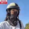 槿城夏天骑行防晒面罩女字母拼色冰丝遮脸男高颜值防晒脸罩YS011 黑色面罩YS011 均码 实拍图