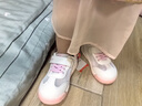 牧童学步鞋夏季透气单网宝宝鞋男婴儿鞋软底防滑面包鞋女 樱粉 25 实拍图