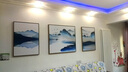 述说客厅装饰画水墨山水画沙发背景墙壁画现代轻奢卧室餐厅挂画三联画 鸿运当头A 左右40*60+80*60金框 实拍图