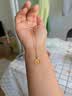 周六福18K黄金项链女O字链素链锁骨链生日礼物 黄18K 约1.6g-47cm 实拍图