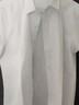帕托瓦短袖衬衫男士夏季纯色白衬衫男韩版修身商务休闲衬衣白色4XL 实拍图