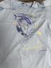 真维斯（Jeanswest）冰丝t恤男短袖夏季冰感运动速干衣服青年男士丝光棉宽松大码半袖 浅蓝色(大银河鲸) XL (180) (不起球不掉色) 实拍图