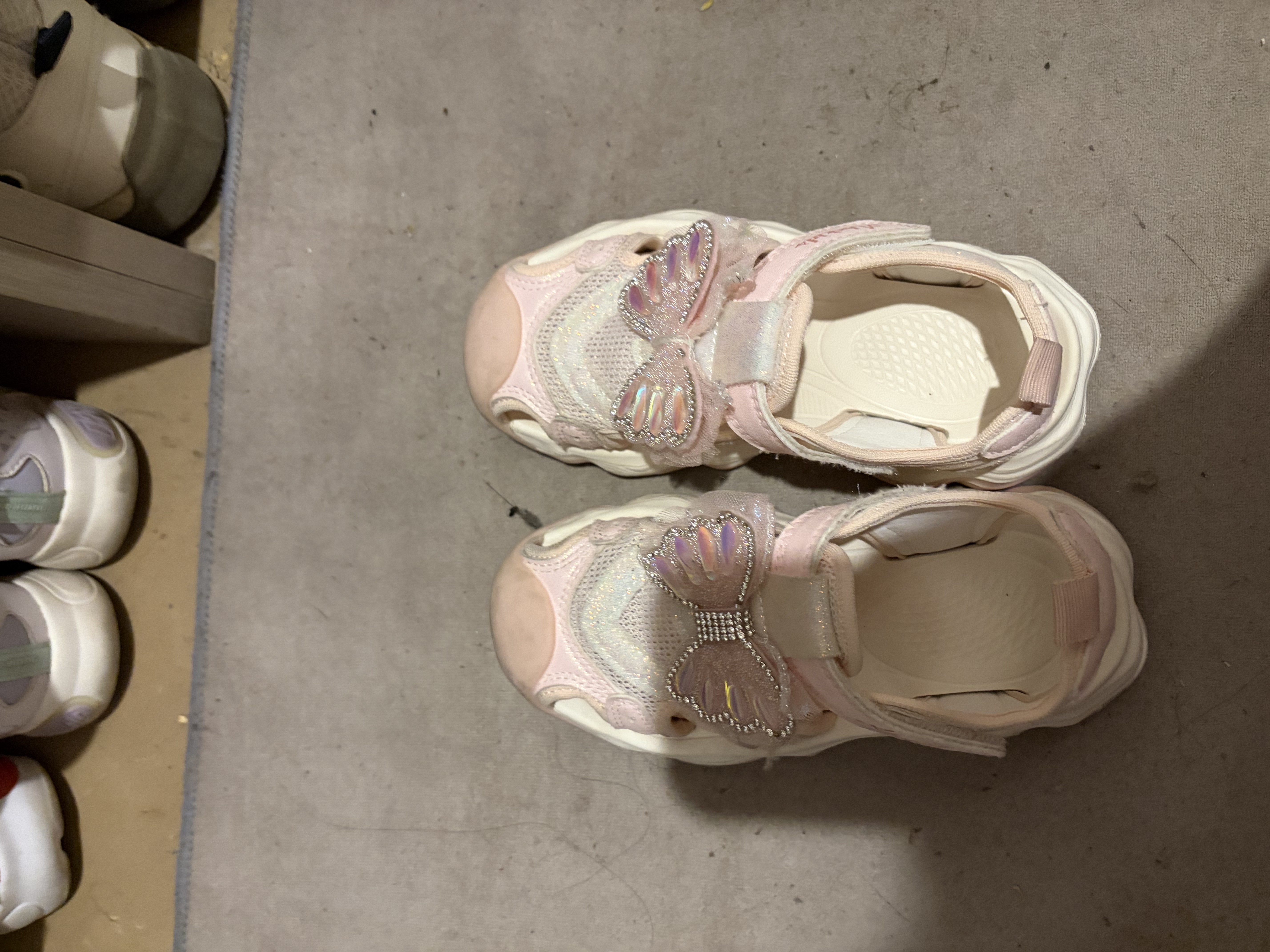 ABC KIDS女童公主凉鞋夏季童鞋女孩儿童蝴蝶结沙滩鞋3256粉色30 实拍图