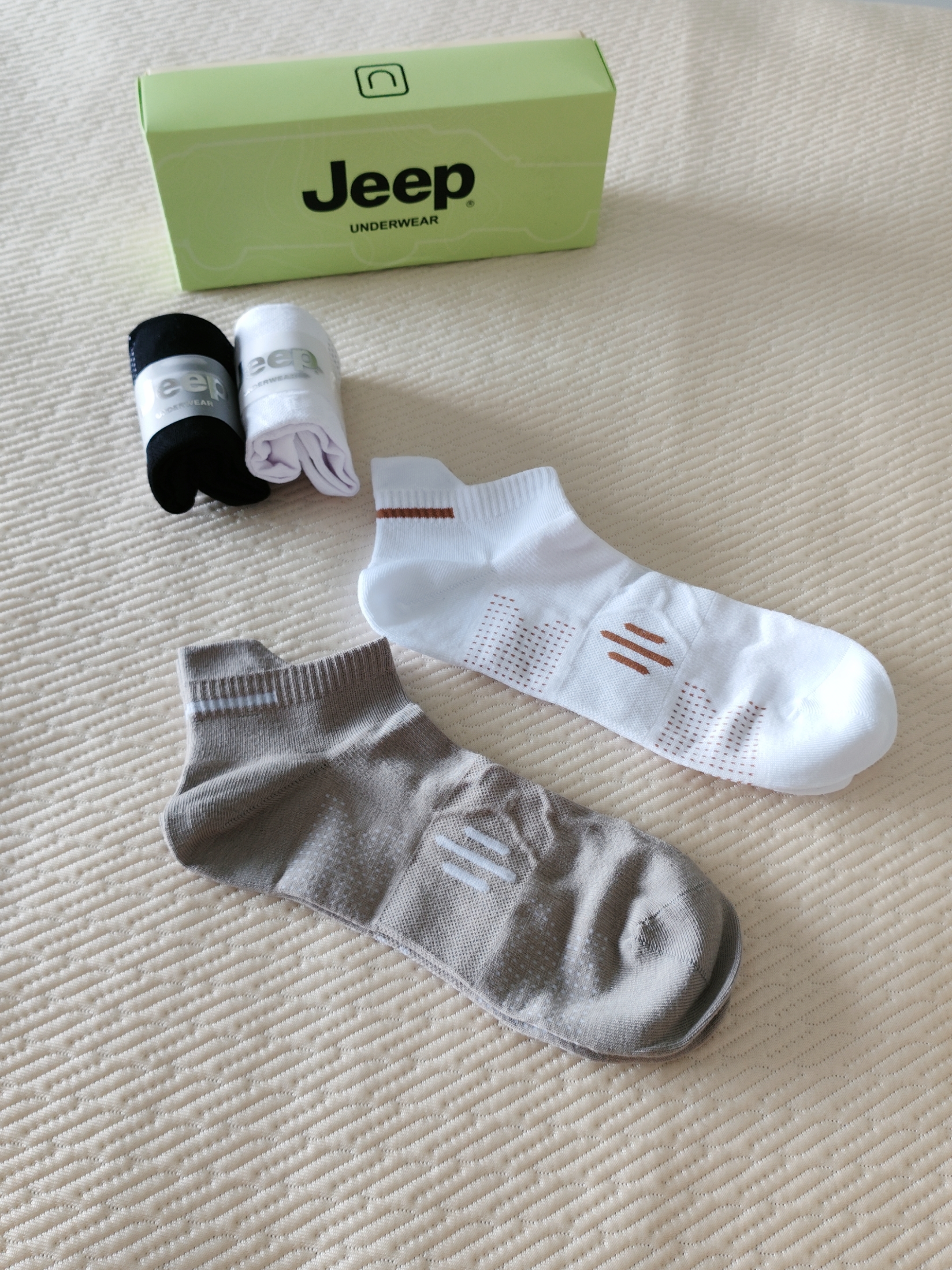JEEP袜子男夏季【100%纯棉+10A抗菌】防臭袜运动吸汗耐磨全棉休闲男袜 实拍图